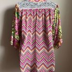 Figueroa and Flower Floral Tunic Blouse 1/2 Sleeve S Photo 1