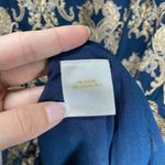 SUNDANCE Anderson Metallic Embroidered Cap Sleeve Shift Dress in Navy/Gold Blue Photo 10