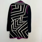 Title Nine Brazen Tunic Sweater Dress Merino Wool Size Small Black White Purple Photo 8