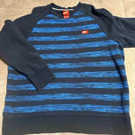 Nike  Sweatshirt Size XL Men’s Women’s Crewneck Stripes Blue Pullover Photo 2