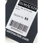 SELMACILEK One Sleeve Mini Dress in Ecru XSmall New Womens Satin Cocktail White Size XS Photo 7