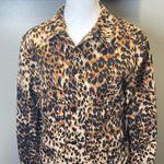 LuLaRoe  Women's Leopard Print Kenny Denim Jacket Size‎ Medium Photo 0