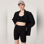 Rag and Bone  Black Knit Ribbed High Rise Bike Shorts SMALL Photo 7