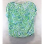 Lilly Pulitzer  DUVAL NOTCH-NECKLINE LINEN-TOP XS Photo 3