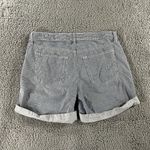 Eddie Bauer  Shorts Womens 4 Striped Denim Cuffed‎ Hem Nautical Preppy Classic Photo 3