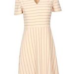 Emporio Armani Emporio Armoni Striped Pink Preppy Hourglass Short Sleeve Dress Photo 0