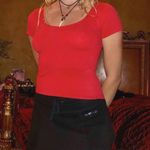 Cute Open Back Top Red Photo 0