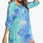 Ekouaer  Women's Oversized Shirts Swimsuit Beach Blouse Photo 0
