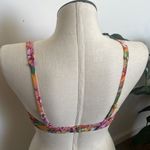 Shade & Shore  Orange Tropical Lightly Lined Underwired Ruffle Swim Top Size 36 D Photo 2