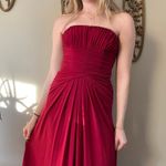 Laundry by Shelli Segal Strapless Red Maxi Dress Photo 6
