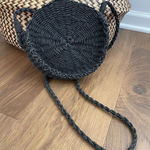 Urban Outfitters  Round Straw Crossbody Purse Black Bag Photo 0