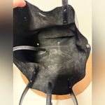 Tiffany & Co. Stylish Metallic Black Reversible Leather & Suede Soft Tote Photo 6