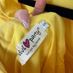 Vivi Party Women’s Small Yellow Bow Mini Dress Photo 3