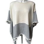 Vineyard Vines Merino Wool Sweater Striped
Fringe Poncho Cape XS/S Photo 0