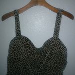 Wild Fable L Leopard Animal Print Micro Corderoy Zip Front Jumper Mini Dress Photo 6