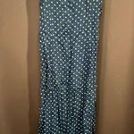 Worthington  Navy and Green Polka Dot Maxi Dress Photo 1