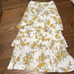 Yellow and white floral tiered skirt Size XS Photo 0