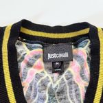 Just Cavalli  Women's Multi-Color Wool Cashmere Short Sleeve Sweater Medium Photo 6
