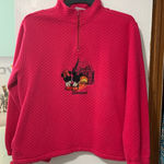 Disney Pink Disneyland Resort quilted shirt with embroidered Mickey and Minnie Mouse. Photo 0
