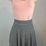 Decree Black & White Striped Skirt Photo 4