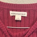 Aeropostale Pink Ribbed Cut Out Cropped Sweater Photo 1