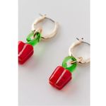 Urban Outfitters  Glass Bell Pepper Charm Hoop Earrings NWT Photo 5