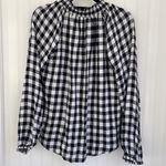 Francesca’s Harper Heritage NWT black white‎ buffalo plaid long sleeve top S Photo 4