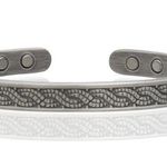 Antique Silver Magnetic Bracelet Cuff Bangle Arthritis Pain Therapy Bracelet Photo 0