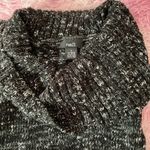 Rue21 Y2K Black & White Knit Short Sleeve Cowl Neck Sweater Top Photo 2