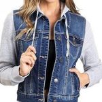 Wax Jean s Women's Juniors Hoodie Denim Jacket Photo 0