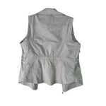 Zenergy by Chico's Vest Size 1 Gray Striped Sleeveless Embroidered Pockets Size M Photo 10