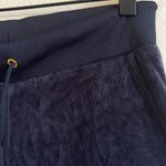 American Vintage JUICY COUTURE Vintage Y2K Navy Blue Velvet Jogger Pants Womens XS Photo 4