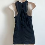 Kenneth Cole Reaction High Neck Ruffle Accent Sleeveless Blouse Tank Top Black S Photo 6