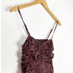 Urban Outfitters  Veronica Midi Dress Size XS Ruched Geometric Smocked Back Photo 6