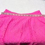 Lilly Pulitzer Meadow Skirt in Fiesta Pink Daisy Lane Lace Zip Size 6 Photo 3