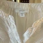J.Jill PureJill White Embroidered 3/4 Sleeve Button Front Blouse/Tunic Photo 2