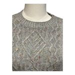 Talbots Gray Cable Knit Sweater Dress with Colorful Flecks – Women’s Size Small Photo 4