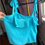 Daniel Cremieux  Turquoise Ruffled Camisole Photo 3