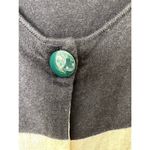 Isabella Sinclair Black & White Stripe Cardigan Chunky Buttons Women's Large Photo 4