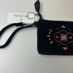 Vera Bradley Black Velvet Winter Ornaments Clip & Zip Mini Pouch Wallet NWT Photo 1