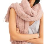 Free People Whisper Fringe Eyelash Blanket Scarf Wrap: Blush Melon Pink Photo 1