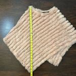 Black Rivet  light pink rabbit fur poncho Photo 7