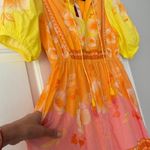 Farm Rio NWT  Floral Short-Sleeve Tiered Midi Dress, Size S Photo 8