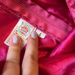 Vintage 80s Pink Satin Lace Puff Sleeve Prom Dress Hip Bow Womens Size 6 Photo 4