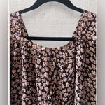 VICI Aletta Flowy Babydoll Dress Sz Med Mini Black Floral Puff Short Sleeve NWT Photo 4