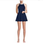 Lands' End  Women's Tugless High Neck Swim Dress Swimsuit NWT Photo 5