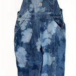 Vtg. Pointer Brand denim overalls tie dye/ bleached size 38"X32" measured 37X30 Blue Photo 0