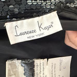 Laurence Kazar Lawrence kazar 100%silk vintage sequin NWT DRESS Size large in black Photo 11