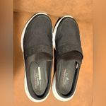 Skechers  Men's Black and White Slip-On Loafers Photo 7