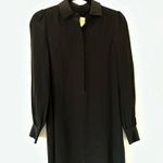 Kate Spade  black rosette shift shirt silk dress size 0 Photo 2